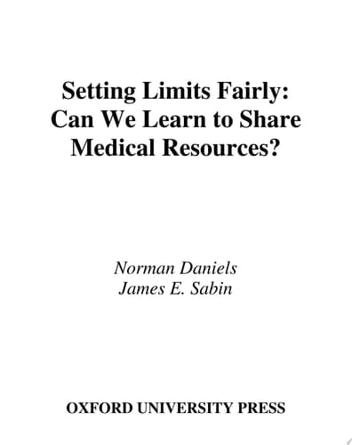 Setting Limits Fairly: Can We Learn to Share Medical Resources?