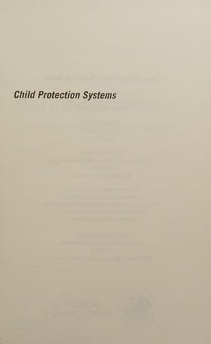 Child Protection Systems: International Trends and Orientations (International Policy Exchange Series)