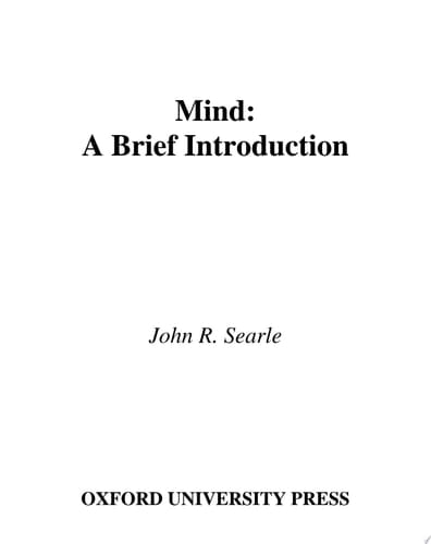 Mind: A Brief Introduction (Fundamentals of Philosophy Series)