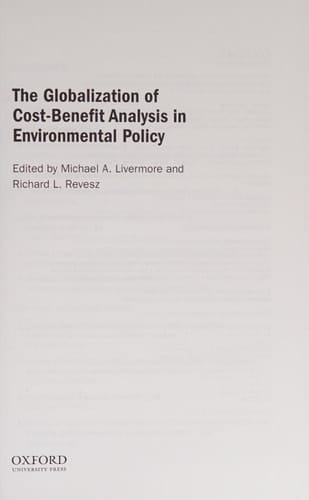 The Globalization of Cost-Benefit Analysis in Environmental Policy