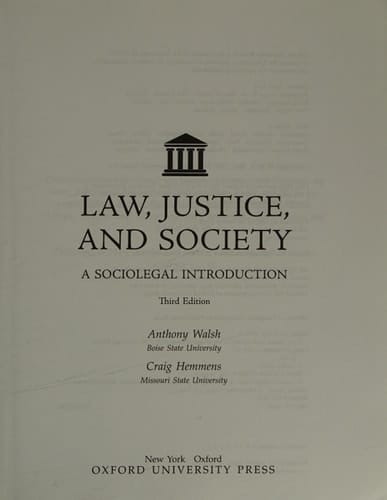 Law, Justice, and Society: A Sociolegal Introduction