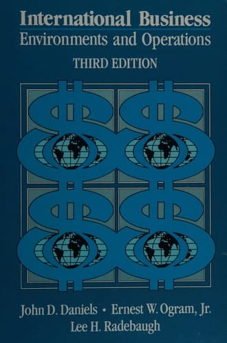 International Business: Environments and Operations