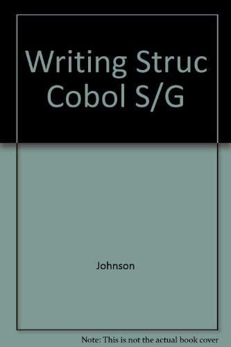 Writing Struc Cobol S/G