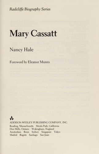 Mary Cassatt (Radcliffe Biography Series)