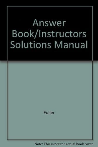 Answer Book/Instructors Solutions Manual