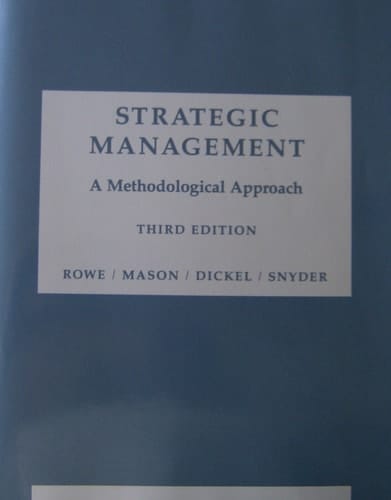 Strategic Management: A Methodological Approach