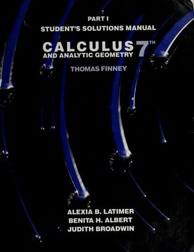Solutions Manual to Calculus and Analytic Geometry