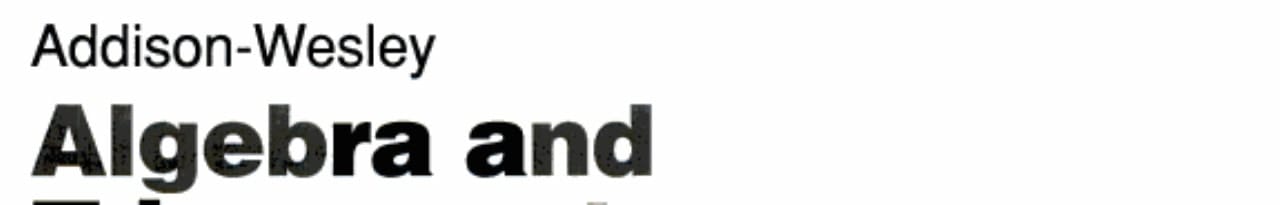 Addison-wesley Algebra And Trigonometry: First Five Minutes Transparency Masters And Overhead Transparency Preview
