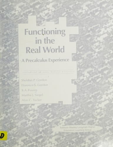 Function in the Real World: A Precalculus Experience