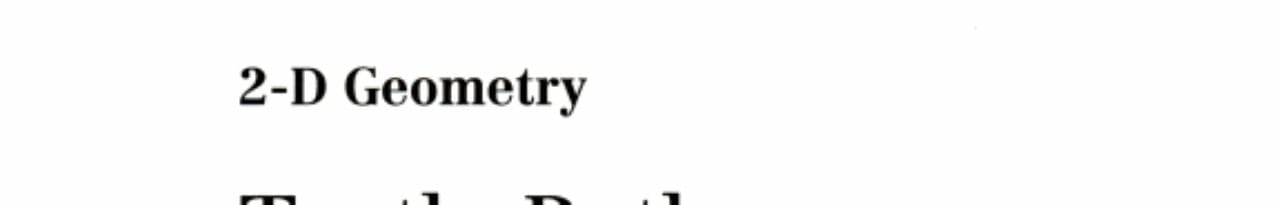 Turtle Paths (2-D Geometry); Grade Level 3 (Investigations in Number, Data, and Space; TREC)