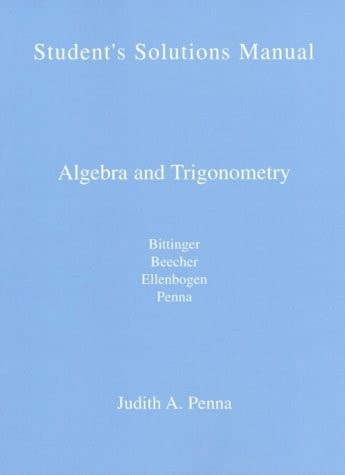 Algebra and Trigonometry: Students Solution Manual