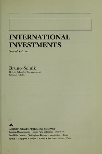 International Investments (Special Edition for CFA Candidates))