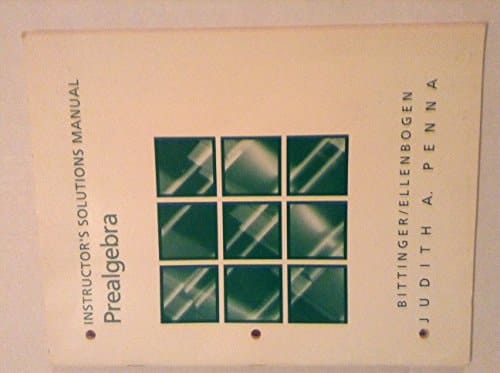 Prealgebra Instructor's Solution Manual