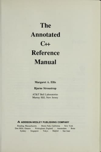 The Annotated C++ Reference Manual