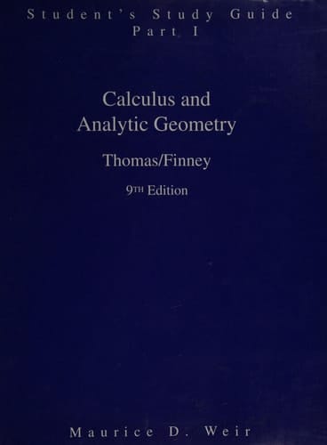 Student Study Guide Part 1 for Calculus