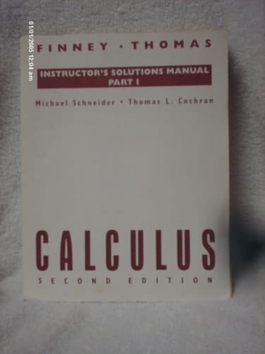 Instr Sol Man 1 Calculus 2e