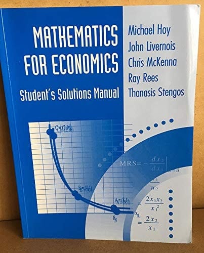 Student's Solution Manual (Mathematics for Economics)