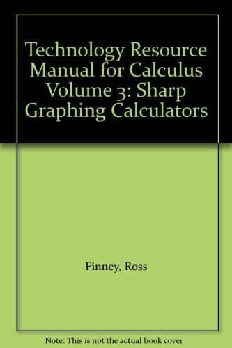 Technology Resource Manual for Calculus Volume 3: Sharp Graphing Calculators