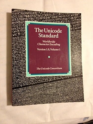 Unicode Standard: Worldwide Character Encoding, Version 1.0