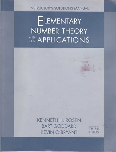 Sol Man Elem Numb Theory 3e