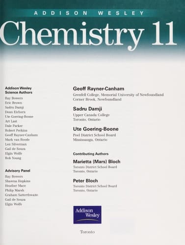 Chemistry 11 *SIGNED BY AUTHOR*