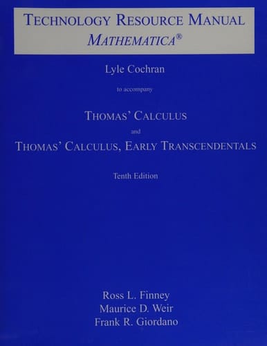 " Mathematica Technology Manual
