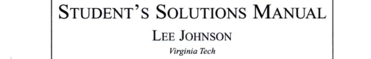 Elementary Differential Equations: Students' Solutions Manual