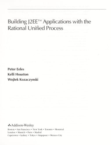 Building J2EE Applications with the Rational Unified Process