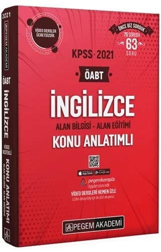 2021 KPSS ÖABT Ingilizce Video Destekli Konu Anlatimli: Alan Bilgisi - Alan Egitimi