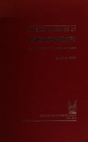 Silent Language of Psychotherapy : Social Reinforcement of Unconscious Processes
