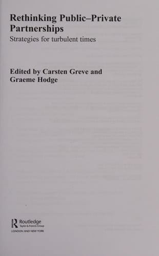 Rethinking public-private partnerships: strategies for turbulent times