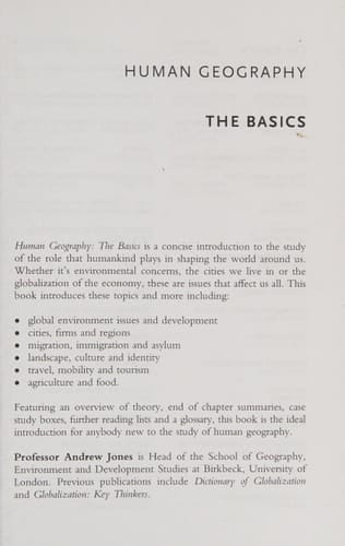 Human geography: the basics