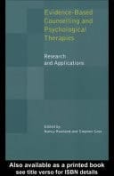 Evidence Based Counselling and Psychological Therapies: Research and Applications
