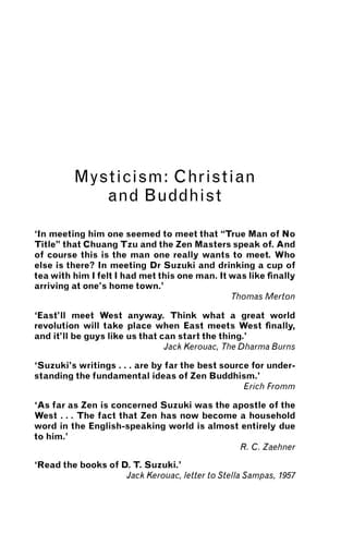 Mysticism: Christian and Buddhist