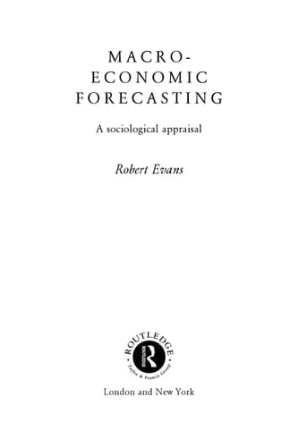Macroeconomic forecasting: a sociological appraisal