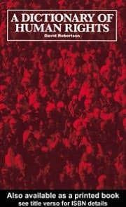 A Dictionary Of Human Rights