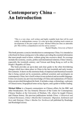 Contemporary China: an introduction