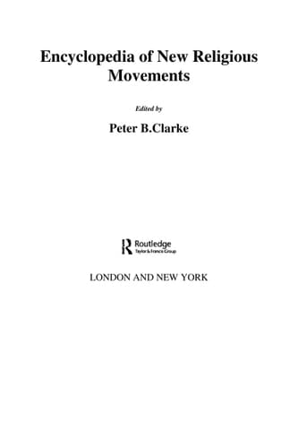Encyclopedia of new religious movements