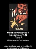 Christian Democracy in Europe Since 1945: Volume 2