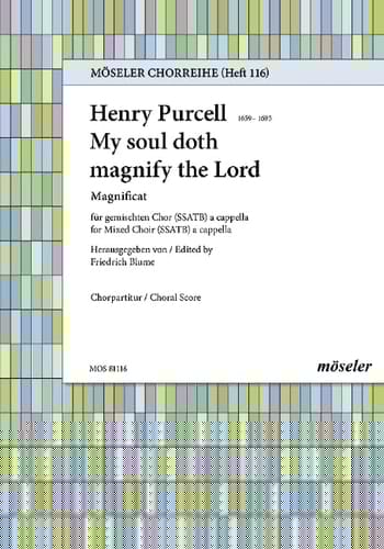My soul doth magnify the Lord: Magnificat. 116. Z 230/7. mixed choir (SSATB). Partition de chœur.