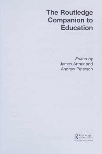 The Routledge companion to education