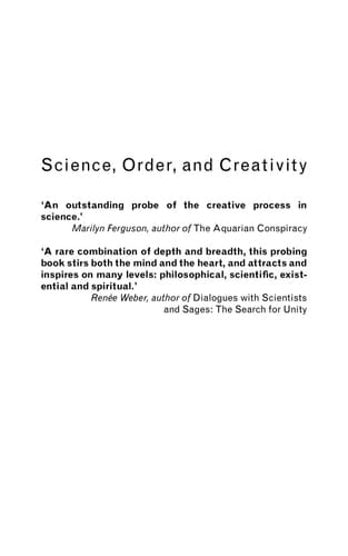 Science, order and creativity