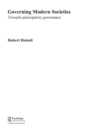 Governing modern societies: towards participatory governance