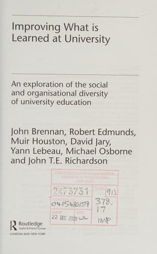 Improving what is learned at university: an exploration of the social and organisational diversity of university education