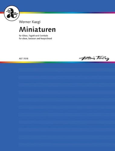 Miniaturen: oboe, bassoon and harpsichord. Partition et partie.
