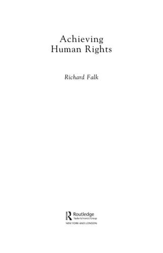 Achieving human rights