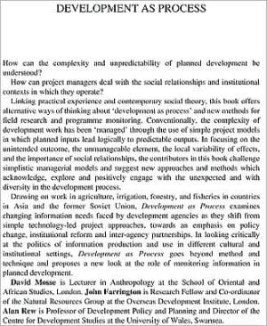 Development As Process