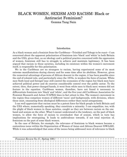 Feminist Review. No. 37