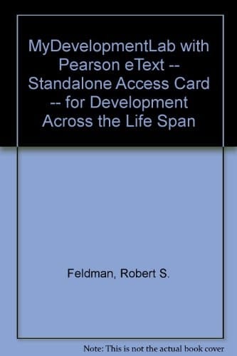 Development Across the Life Span Mydevelopmentlab With Pearson Etext Student Access Code Card