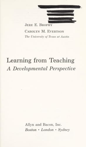 Learning from Teaching: A Developmental Perspective